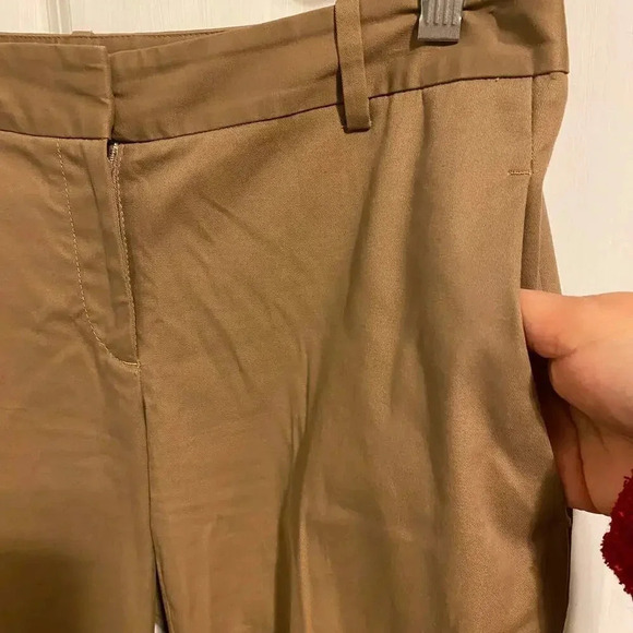 Ann Taylor Loft Cream Brown Dress Pants Women Size 2 Pocket - Picture 5 of 6